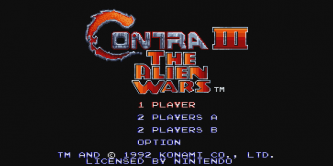 Contra III Titelbildschirm